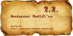 Neuhauser Madléna névjegykártya